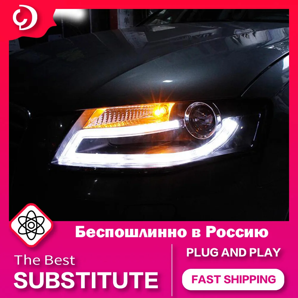 

AKD Car Styling Headlights for Audi A4 Headlight 2009-2012 LED Headlight DRL Head Lamp Led Projector Automotive Accessories