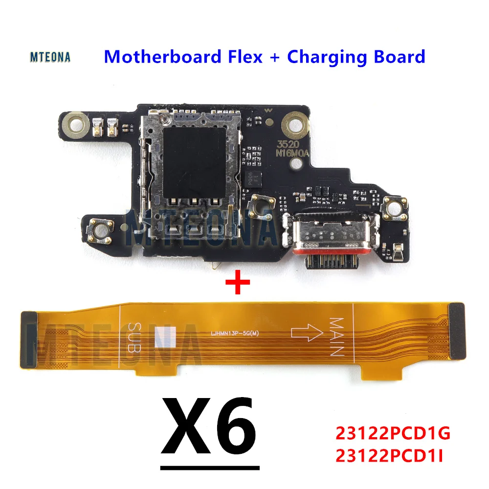 Peças de Reparo para Xiaomi Poco X6 / X6 Pro 5G: Placa Dock de