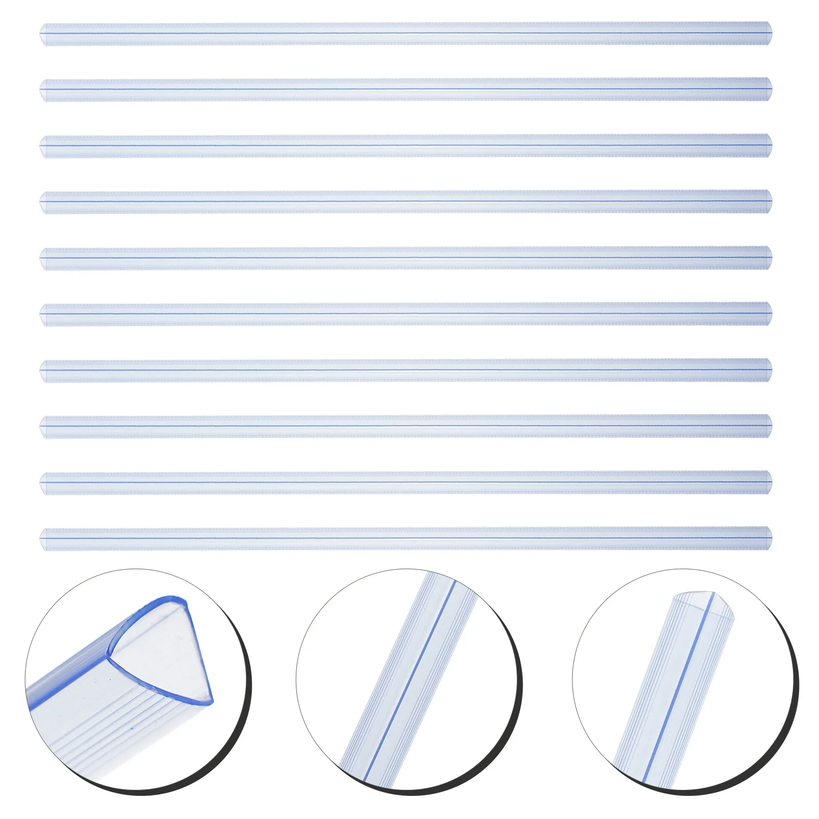 

10pcs A4 Slide Binders Plastic Bookbinding Loose Leaf Binder Rings Transparent Pull Rod Clips Stationery Supplies