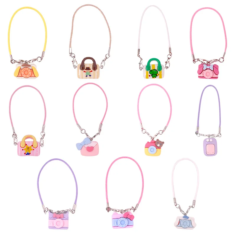 Geschikt voor poppenaccessoires van 15-17 cm, schattige tassen, hangers, verschillende kleuren, patronen, hangers, kindercadeaus, voor Labubu