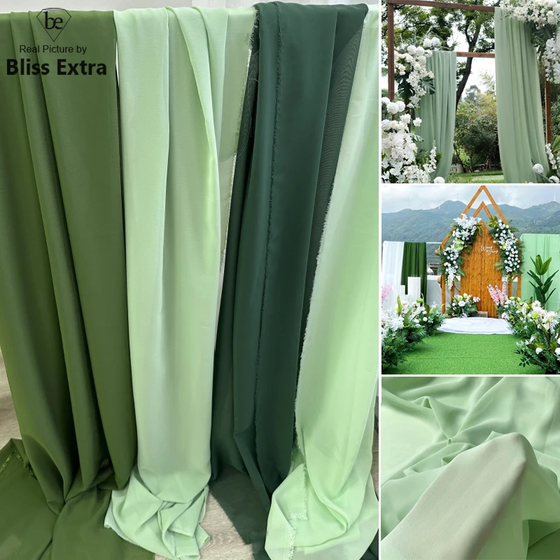 

Мягкая зеленая шифоновая ткань для шитья штор, одежды, летних платьев, подкладка зеленого авокадо, свадебный материал «сделай сам», фоновый декор