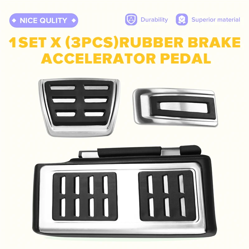 جديد المضادة للانزلاق الفولاذ المقاوم للصدأ المطاط الفرامل دواسة الوقود رياضي الجمالية للجولف MK7 AT 1997-2019 LHD RHD