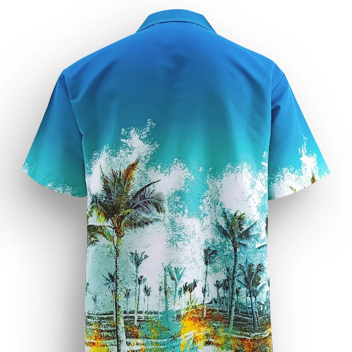 2024 Tiki New Hawaiian Blossom Shirt für Herren, Kokosnussbaum-Druck, lockeres Strandurlaub-Kurzarmshirt, EU-Plus-Größe