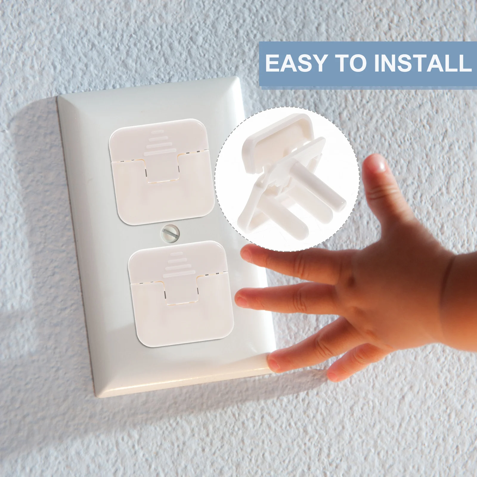 

10Pcs Child Proof Outlet Plug Cover Baby Safety Electrical Socket Protector Easy Install Smooth Surface Outlet Plug Covers