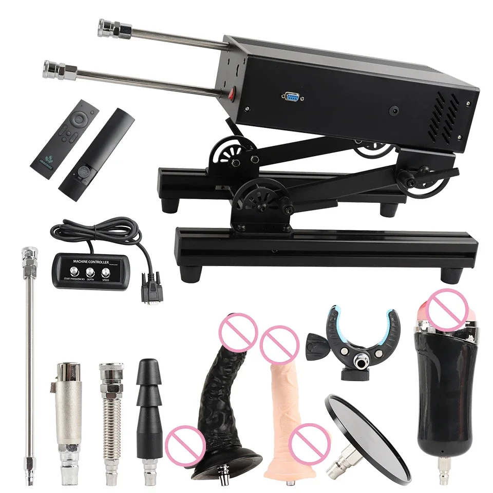 FREDORCH Sex Machine 1-15cm Stroke Quite Remote Love Machine Vac-U-Lock Dildo Vibrator for Women and Men Sex Toys