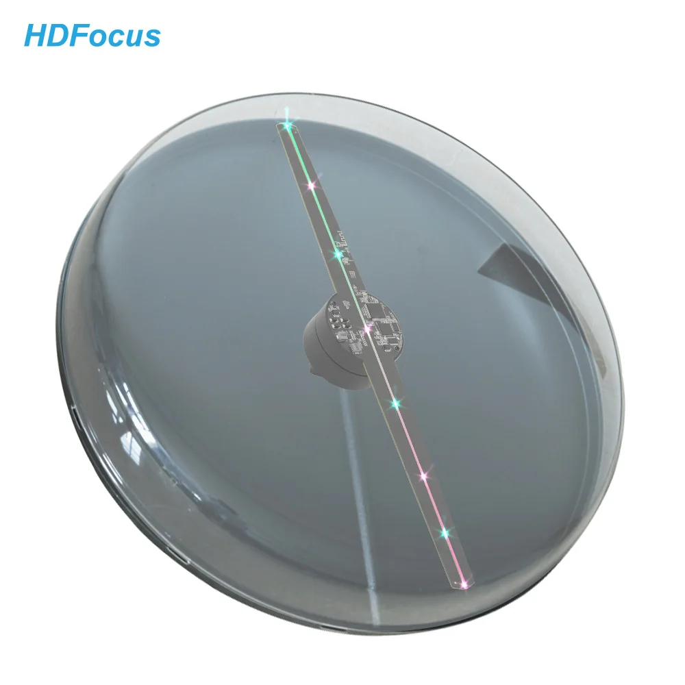 New 42cm LED display 3D holographic fan outdoor waterproof cover