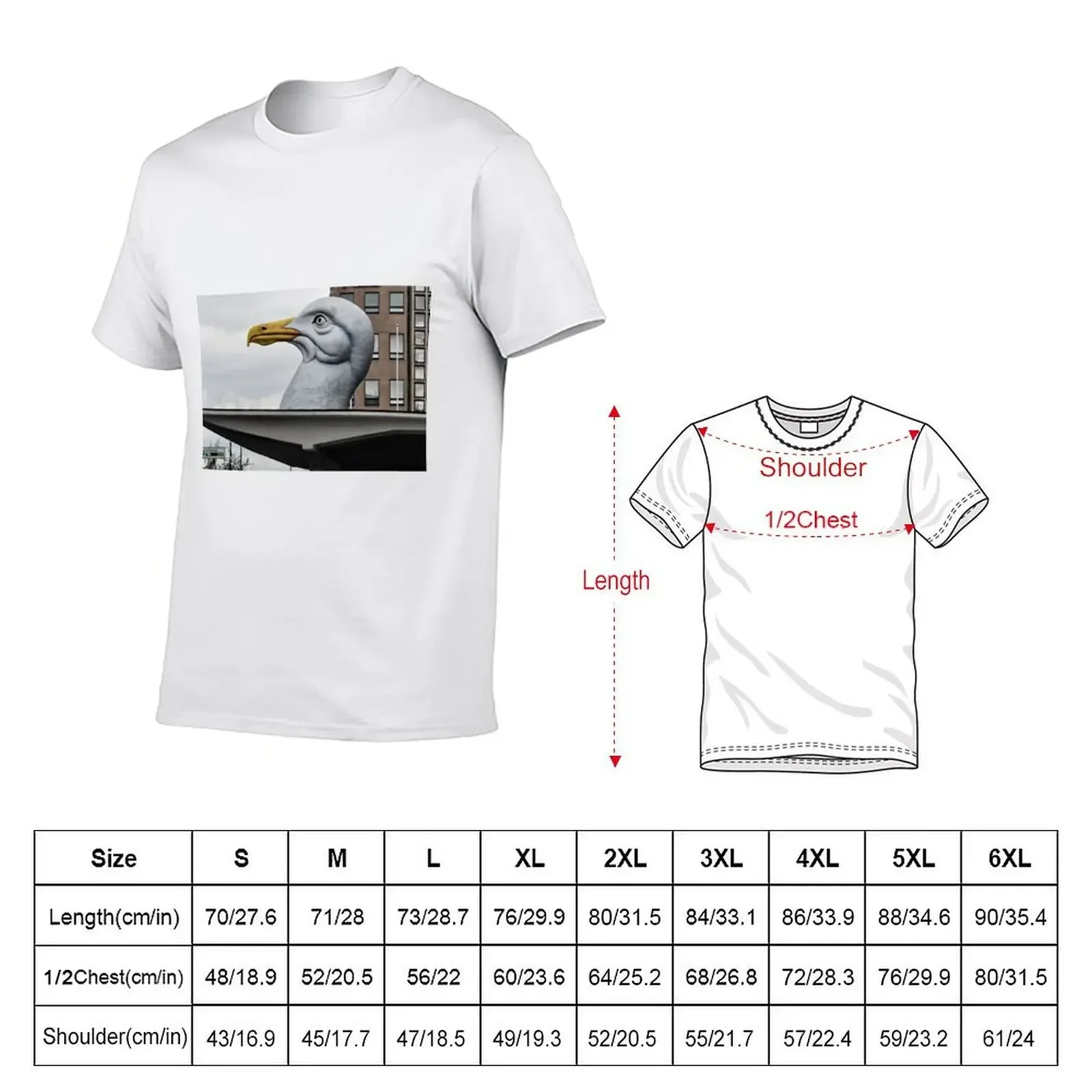 The Helsinki City Gull! T-Shirt graphic shirts sweat oversized t shirt mens cotton t shirts