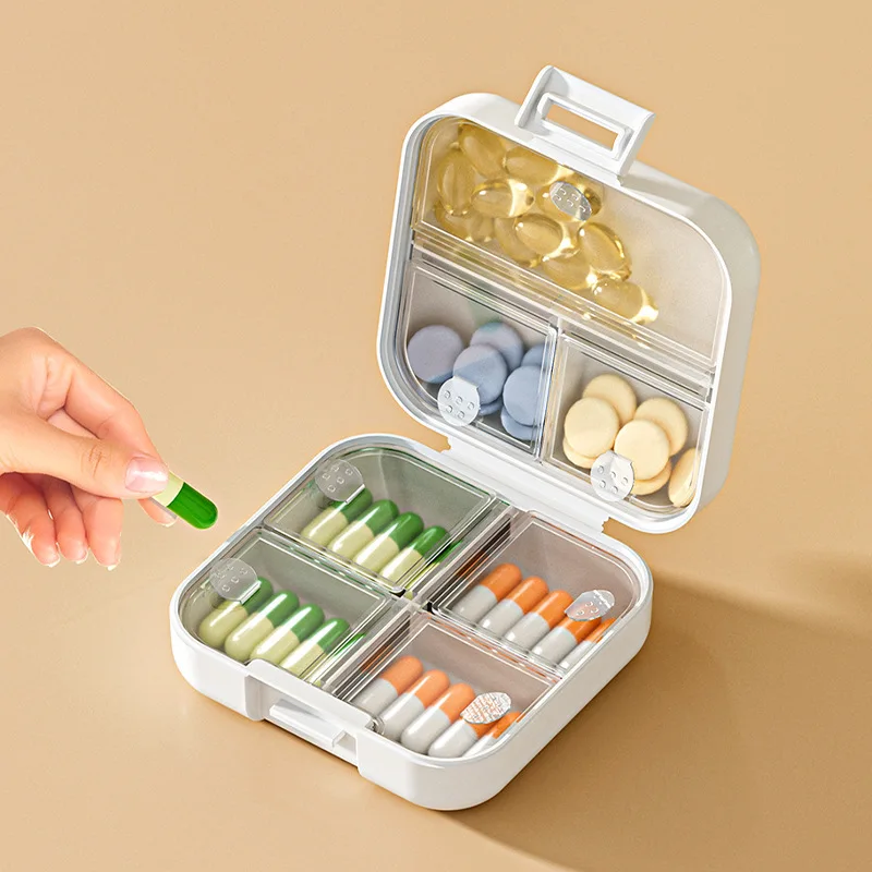 Travel Portable Medicine Dispensing Box, Seven Days A Week Portable Pill Tablet Box, Sealed Medicine DispensingBox - view 2