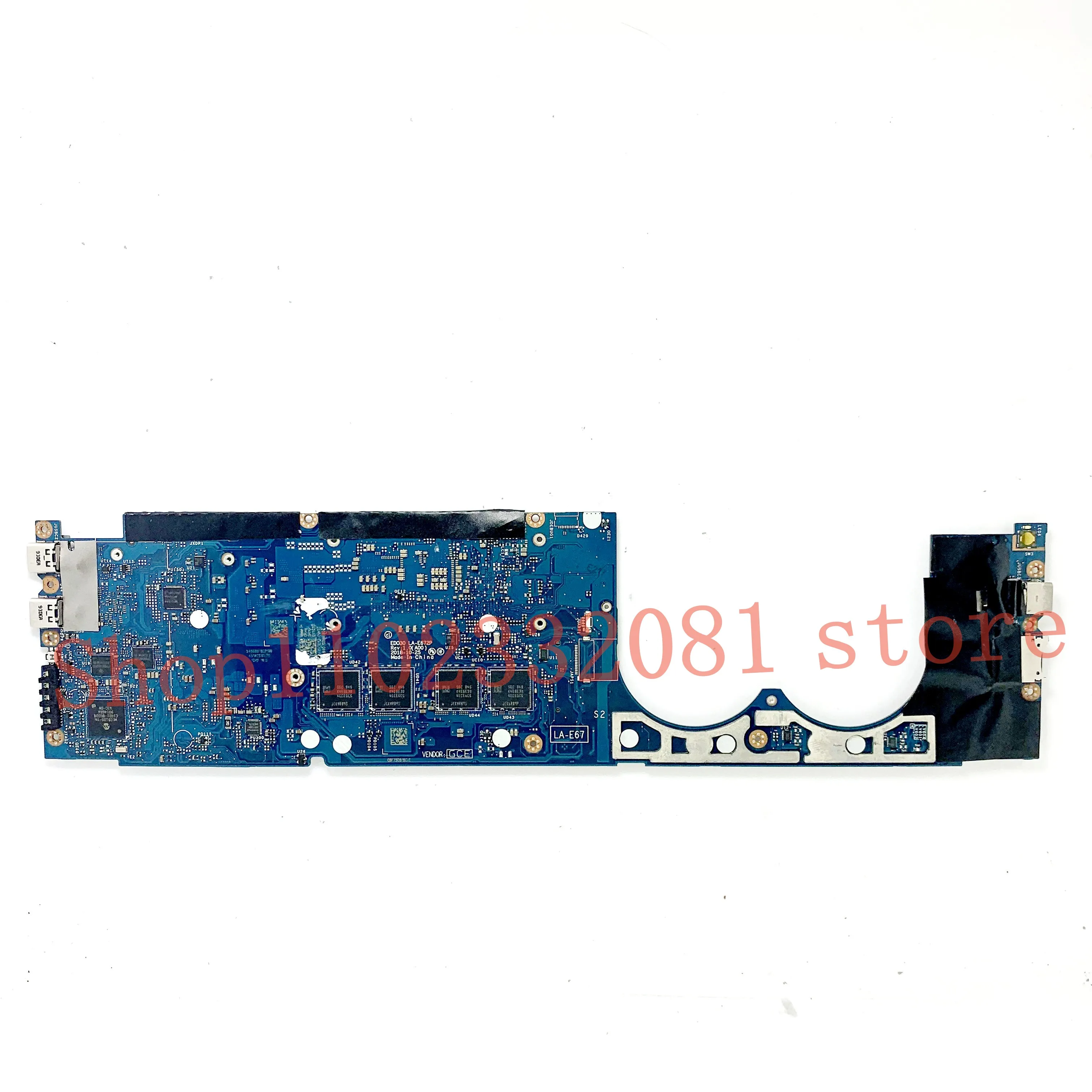 CN-0XTG2D 0XTG2D XTG2D EDO30 LA-E672P NEW Mainboard For DELL 9380 Laptop Motherboard W/ SREJQ I5-8265U CPU 100%Full Working Well