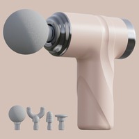 Electric Mini Fascia Massager 6-speed 4-type Heads Muscle Relaxation Massager Self-assist Massage All-round