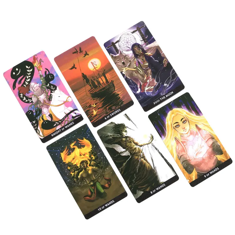 Hot sales The Voices Tarot Oracle Card Fate Divination Prophecy Card Family Party Game Tarot 78 Card Deck PDF Guide