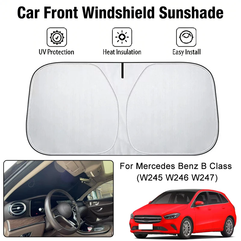 

Foldable Car Windshield Sun Shade UV Block Heat Insulation For Benz B Class W245 W246 W247 Interior Protection Accessories
