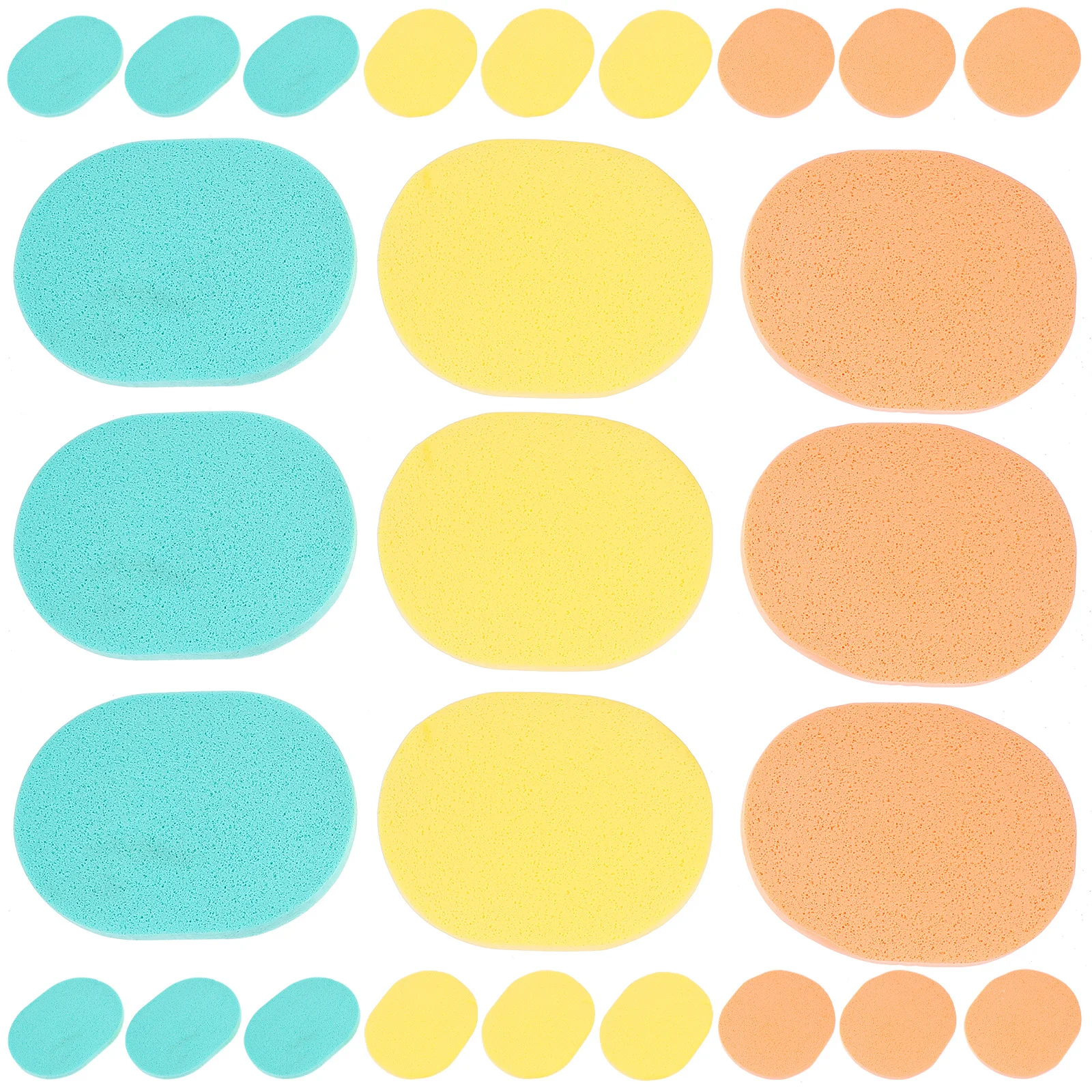 50 tamponi per la pulizia del viso con texture in spugna per la cura della pelle, rimuovi l'olio, proteggono dalla radiazioni, strumenti per il trucco per la pulizia profonda