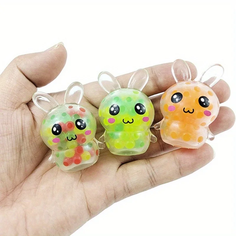 Bunny Beads Decompressing Balls Pinch Funny Adult Decompressing Toys Decompressing Rabbit Squishy Balls Squeeze Toys uovo di pasqua