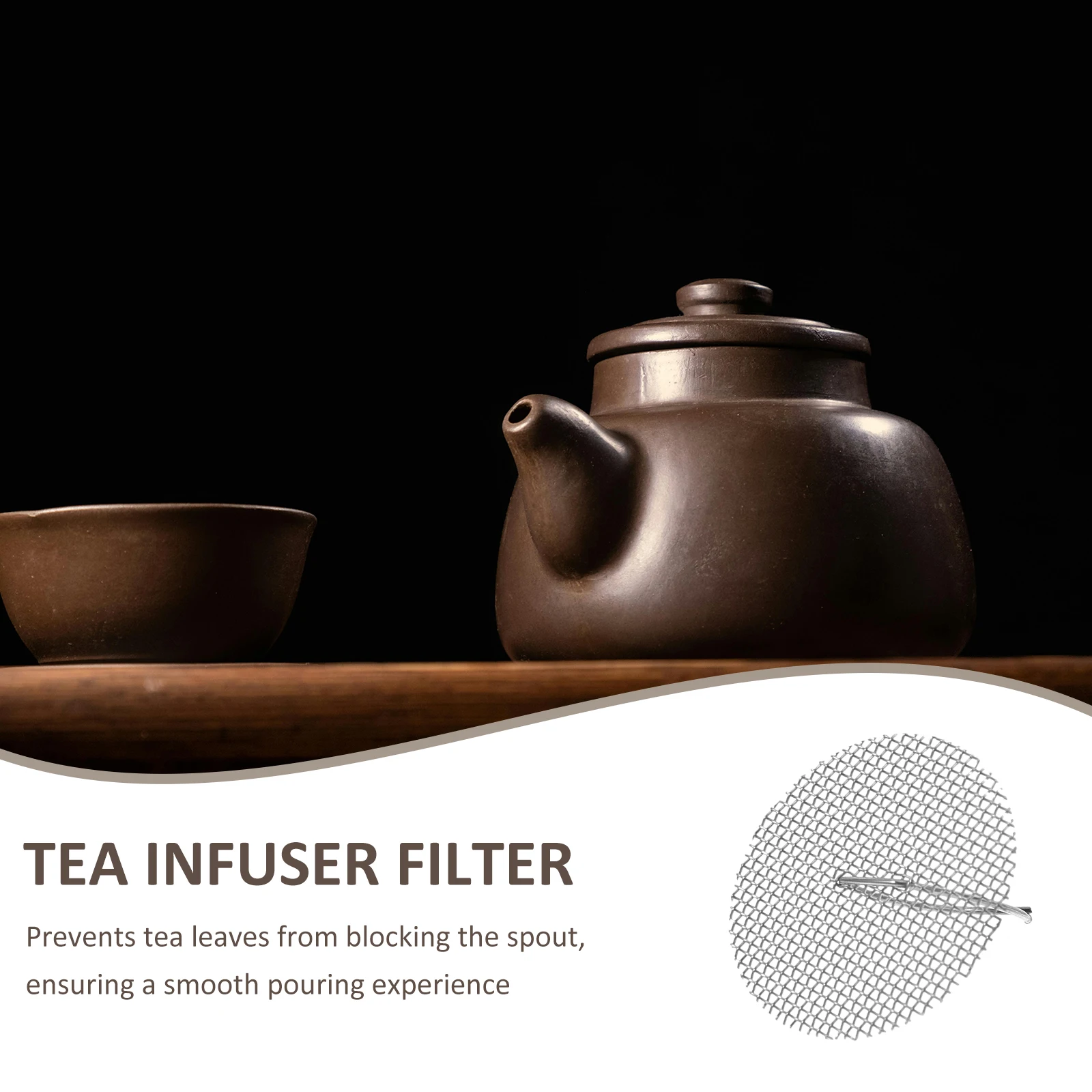 

2pcs Stainless Steel Fine Mesh Infuser Filter Universal Teapot Spout Strainer For Chinese Gongfu Pu-Erh Brewing Clog Prevention