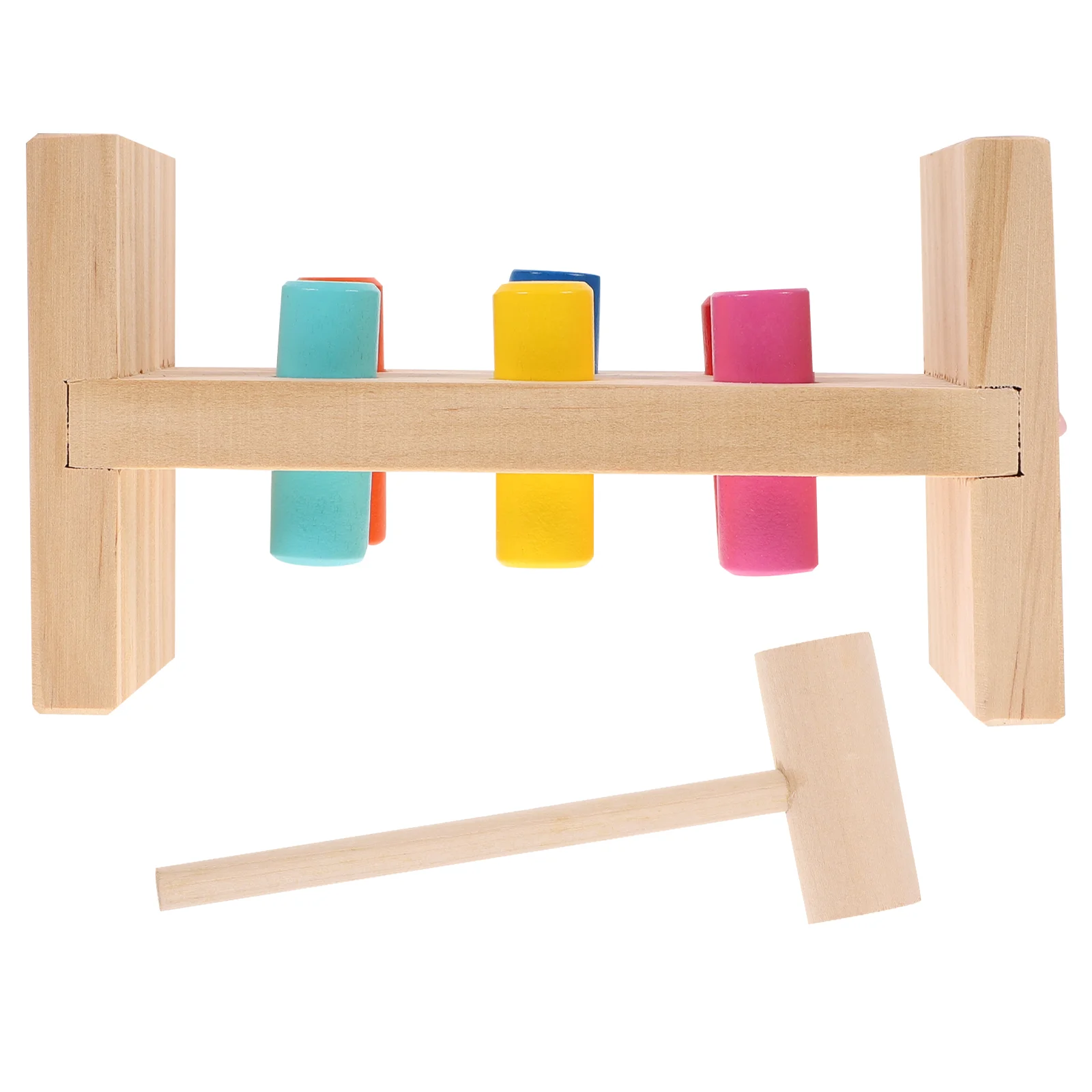 Whacking Toy Interactive Tapping Toys Percussion Table Stools Hammers Educational Plaything Wooden