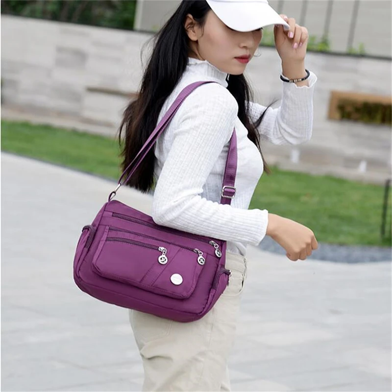 Women Nylon Waterproof Bag Messenger Bags For Lady Crossbody Large Capacity Travel Shoulder Bag Casual Handbags High Quality