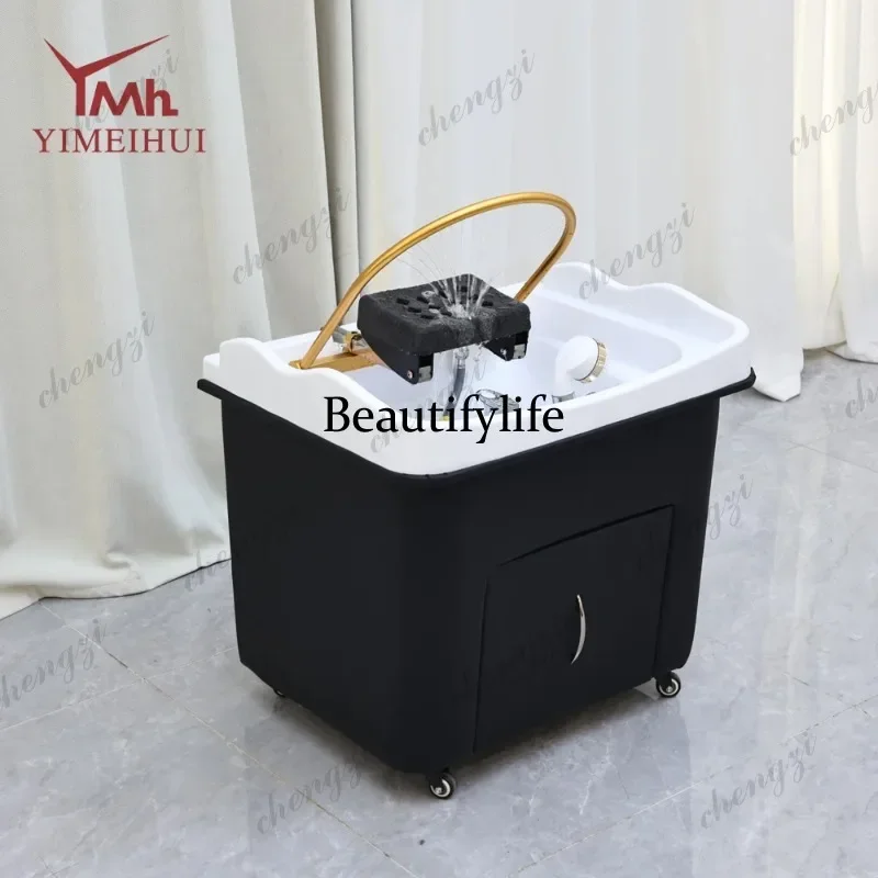 M138 TTT Movable head treatment basin water circulation beauty hair spa salon shampoo sink for barbershop