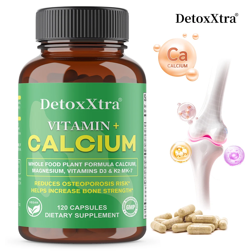 

Calcium with Vitamin D3, Promotes Healthy Bones & Teeth, Supports Musculoskeletal & Nervous Systems - Non-GMO, Gluten-Free