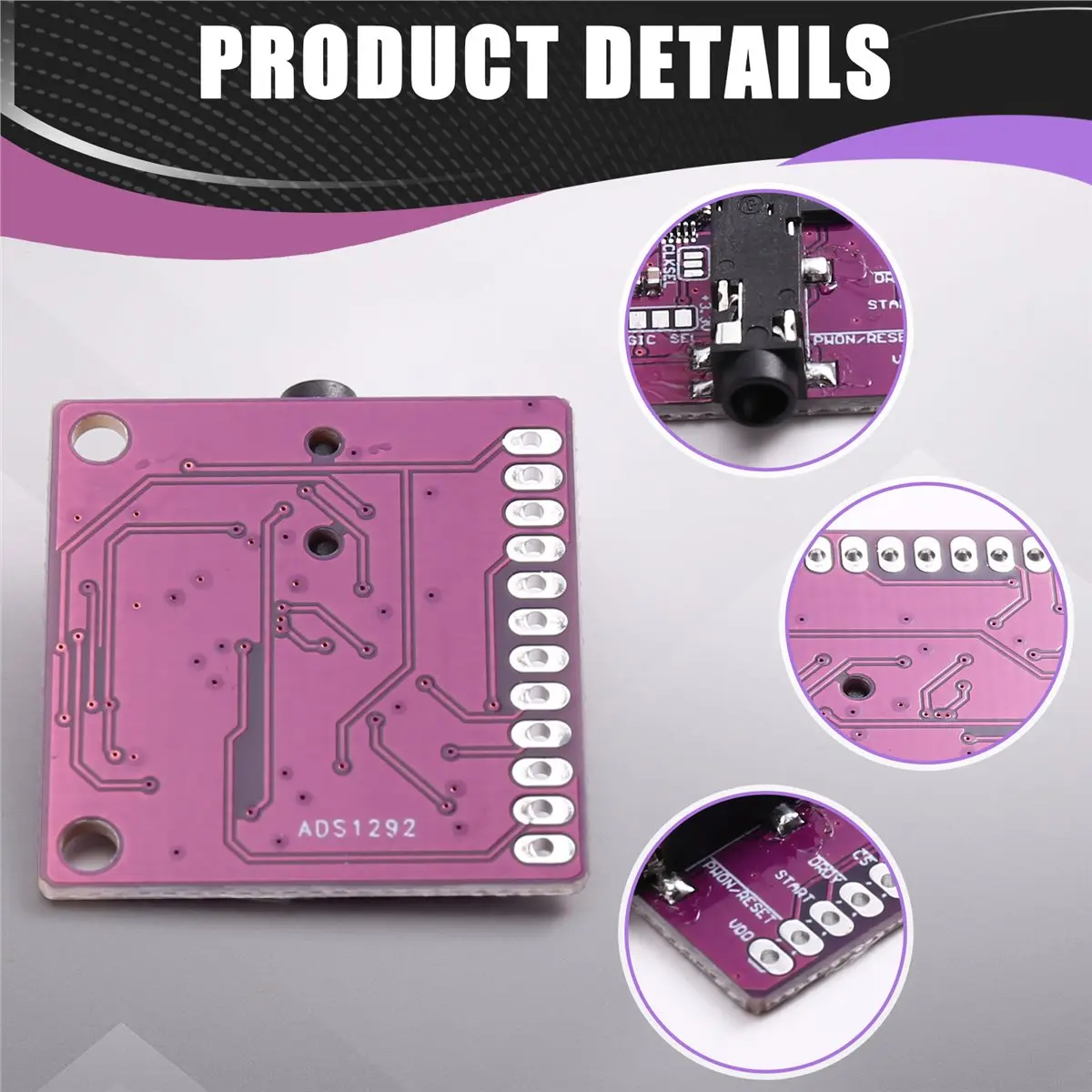 【dt56】ads1292r-24-bit-ecg-impedance-module-low-noise-analog-to-digital-converter-for-heart-rate-ecg-monitoring-development