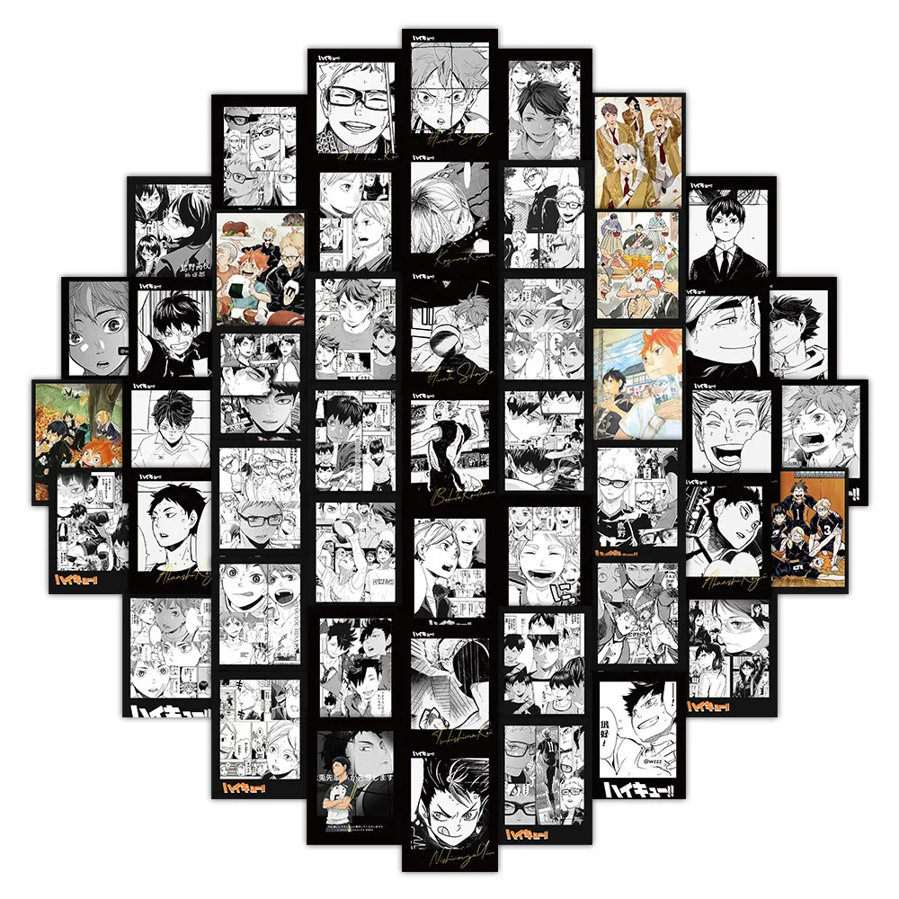 10/30/63 قطعة Haikyuu عاطفي جديد!! هيناتا شويو ‌ ‌   ملصقات بولارويد جرافيتي، ألعاب ملصقة رياضية لجيتار كوب الماء