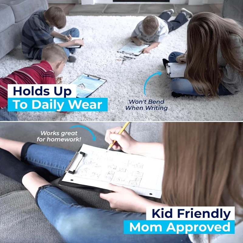 3 قطع من الألواح الحافظة شديدة التحمل مع قاعدة مضادة للانزلاق - لوح إسفنجي PP سميك، حافة تشبه معدنية للمكتب والمنزل والفواتير والرسائل #6