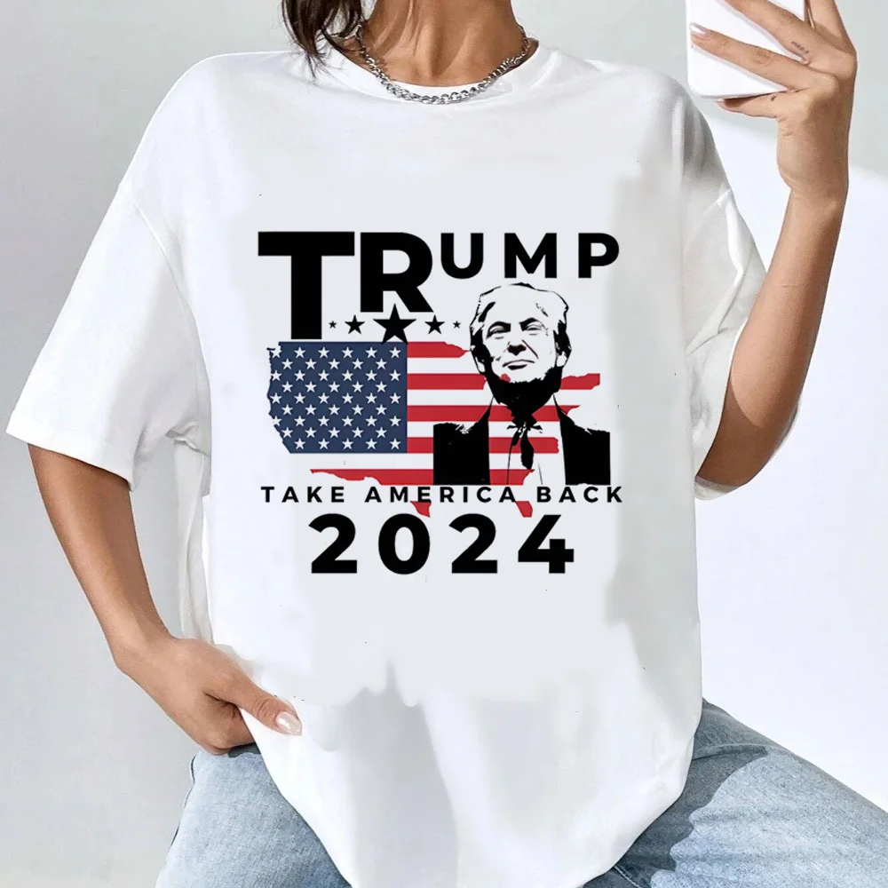 Donald Trump t-shirt girl Y2k anime Pop Culture Psychedelic harajuku  t-shirt Breathable Pastel Y2k harajuku Digital anime