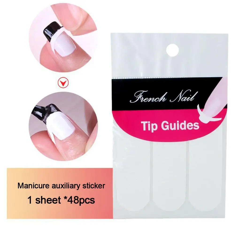 1/3/5SET Unghie Adesivo Stencil Consigli Guida Francese Manicure Unghie artistiche Decalcomanie Forma Frangia FAI DA TE Stencil 3D Styling Strumenti di Bellezza