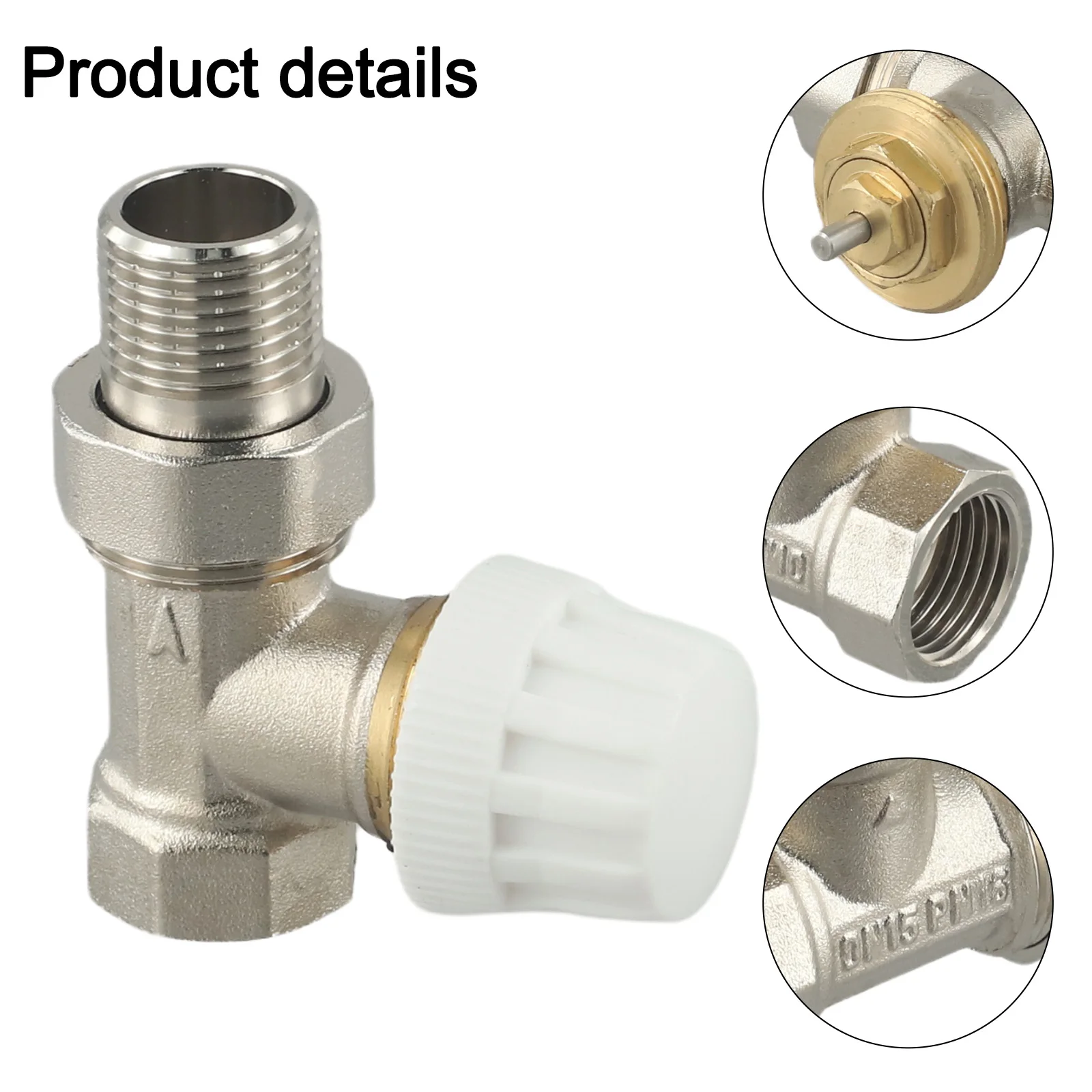 

1pc Brass Straight Radiator Valve DN15/DN20/DN25 Thermostatic Regulating Valve Without Thermostatic Head Temperature Control