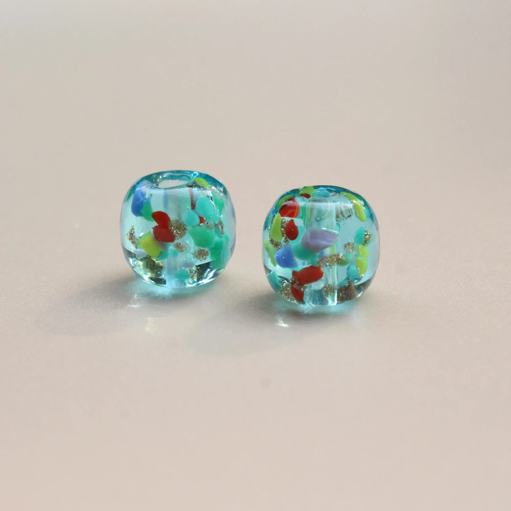 11×10mm Colorful Barrel Lampwork Bead Jewellery Making PinkGlass Beads Jewelry Bracelets Earring Necklace Diy Perles Bijoux Bulk
