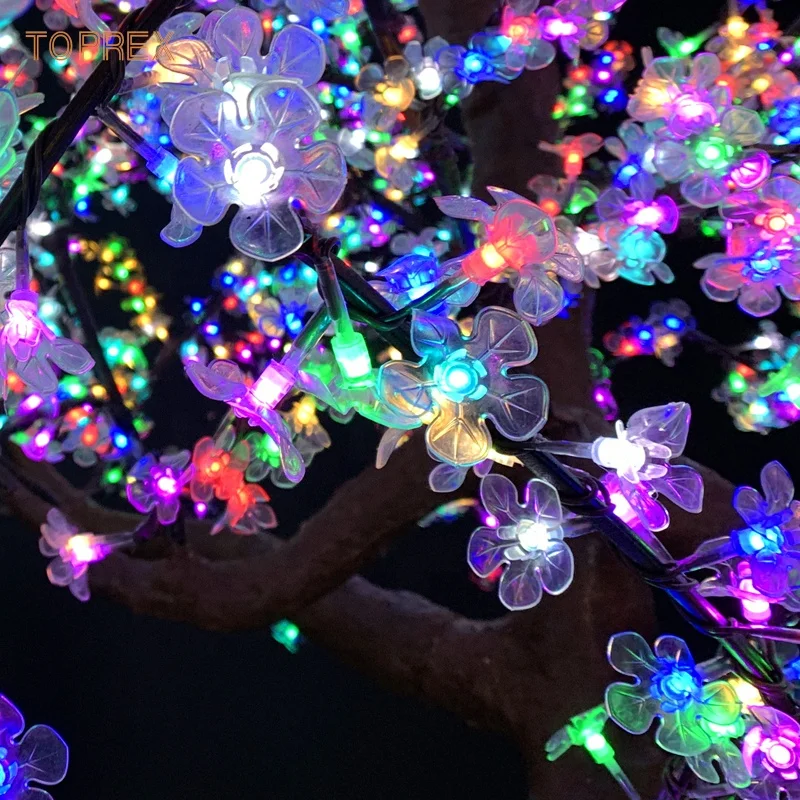 

For Toprex Waterproof Outdoor RGB Cherry Blossom Multicolor Decorative 3D Giant Colorful Magic Remote Control LED Christmas Wedd