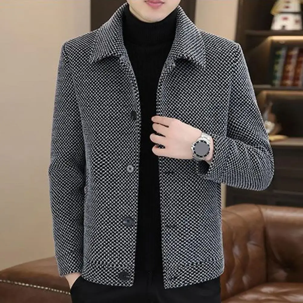 Épaissi doublure en peluche hommes veste manteau automne hiver mode hommes veste décontracté manteau court solide velours en peluche veste d'hiver