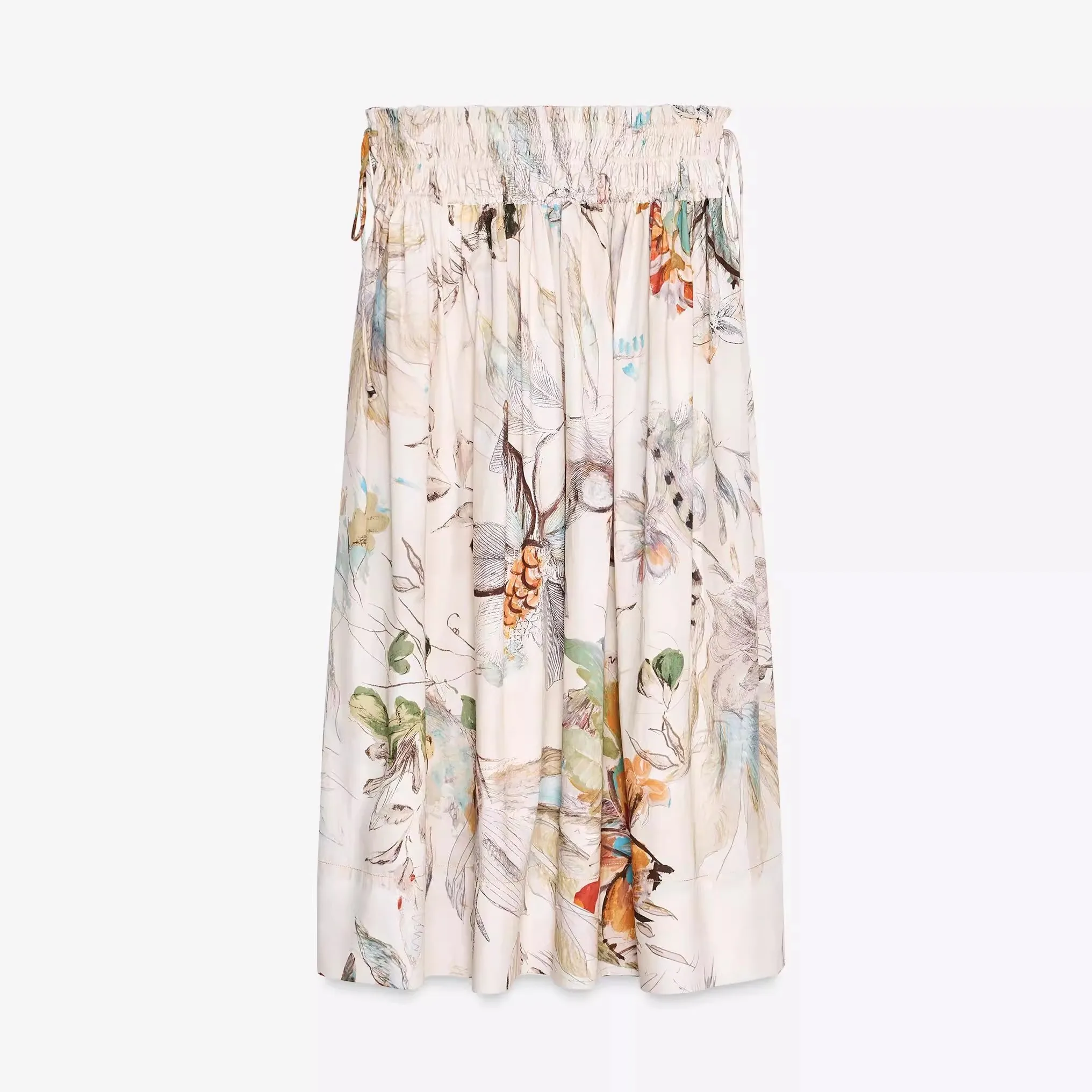 

High Waist Midi Skirt f Body Skirt Summer New Arrival Women's Faion Polyester Fiber A-Line Skirt Ci Walk Suitable