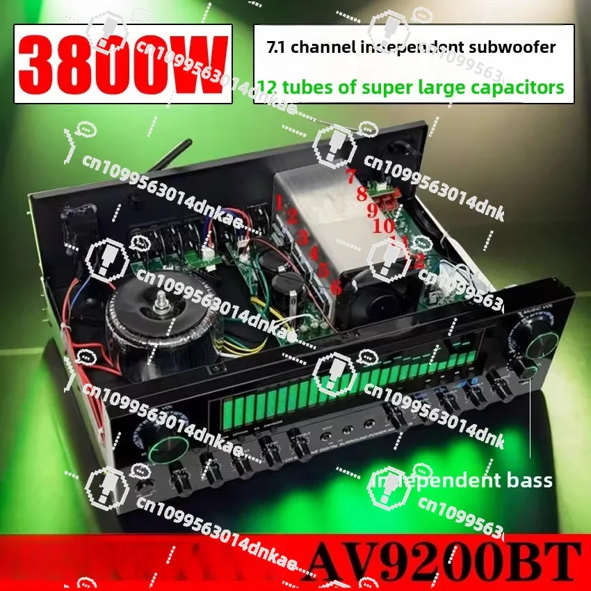 8000Sw Lossless Version 2500W7.1 Partition Large Screen Power Amplifier Heavy Bass High Fidelity Power Amplifier HF