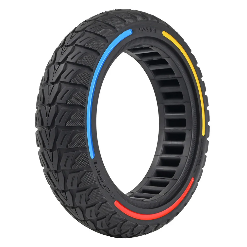 

1pc Solid Tyre 10 Inch 10x2.50-7 Color Stripes Solid Tire Rubber Replacement For Xiaomi 4/4Pro Electric Scooters Accessories