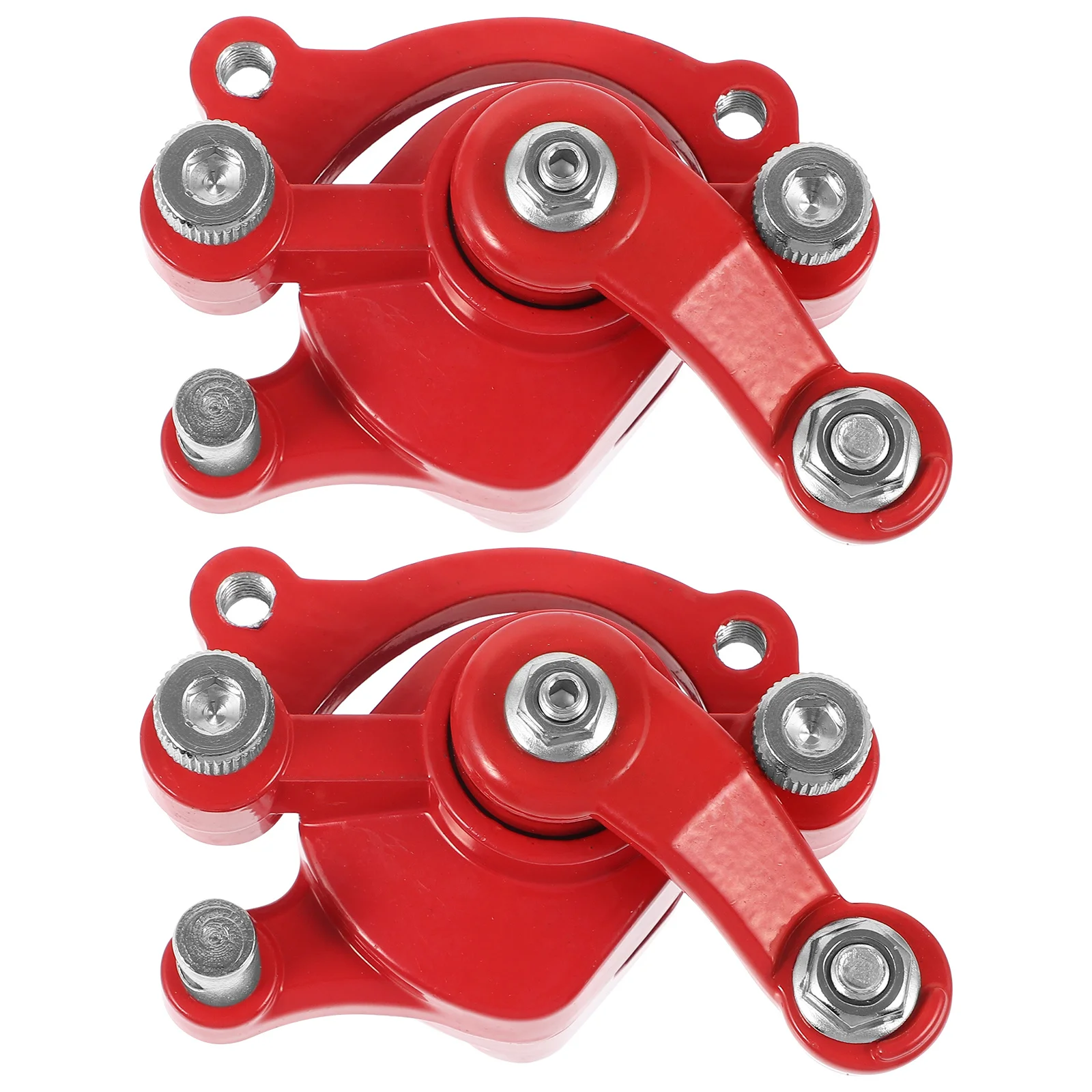 

2pcs Brake Calipers Front Rear Replacement For Small Off-Road Vehicles 2-Stroke Racing Cars Aluminum Alloy Red Caliper Set