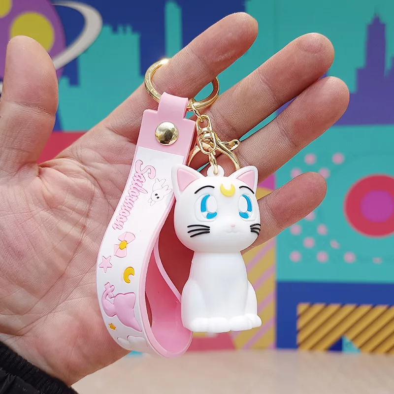 Anime Sailor Moon Keychain Tsukino Usagi Hino Rei Action Figure