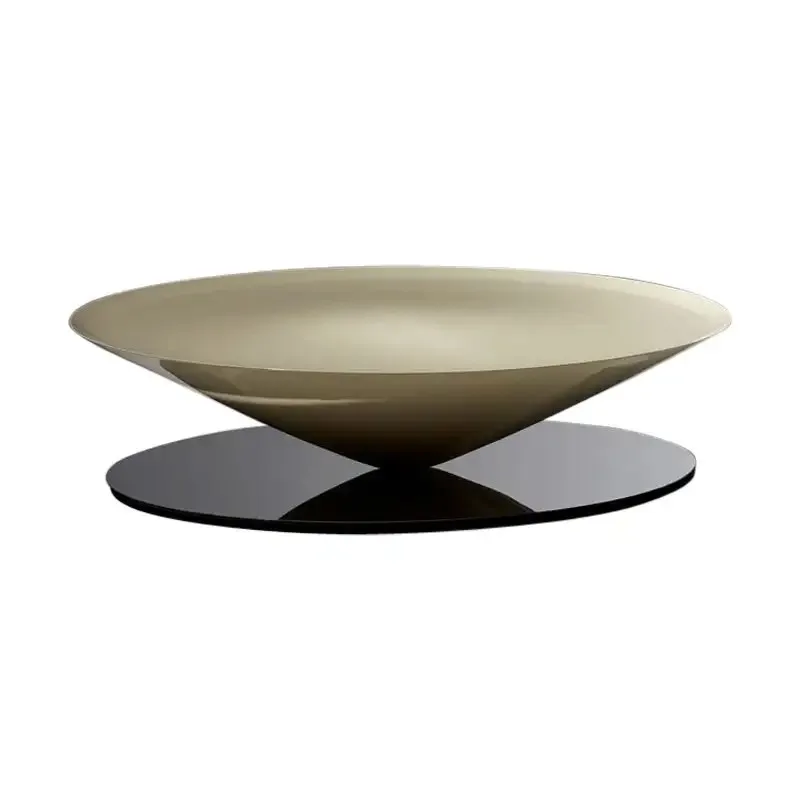 

Italian designer, coffee table creative cream wind conical fiberglass suspended table