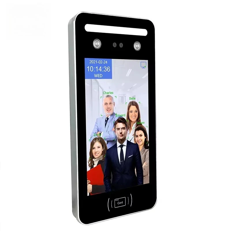 

8 Inch IPS Screen AI Face Biometric Access Control Machine Time Attendance With Palm Vein RFID Card Free SDK Mobile App