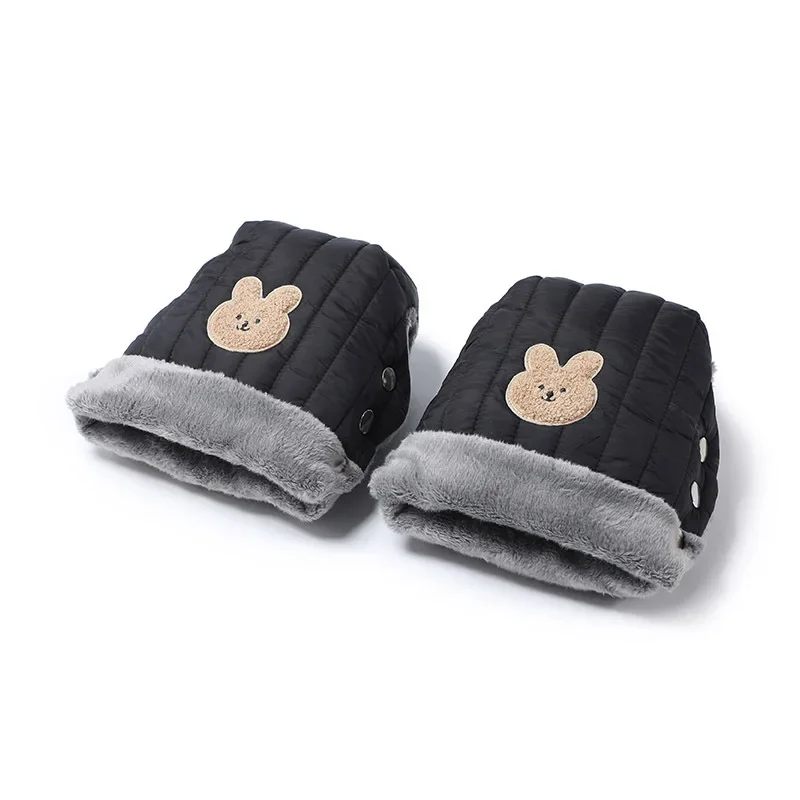 Gants de poussette pour maman, coupe-vent et chauds pour l'extérieur, épais, imperméables et antigel, housse de poignée universelle