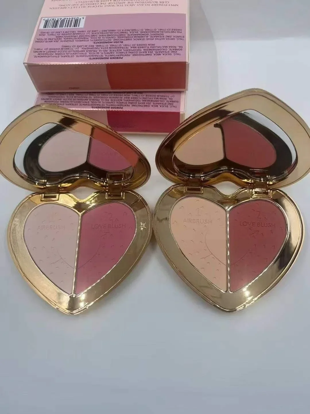 NOVO BLUSHER DE MAQUILHER LOVE 12G DUAL BLUSHER FERRAMENTA DE MAQUIR