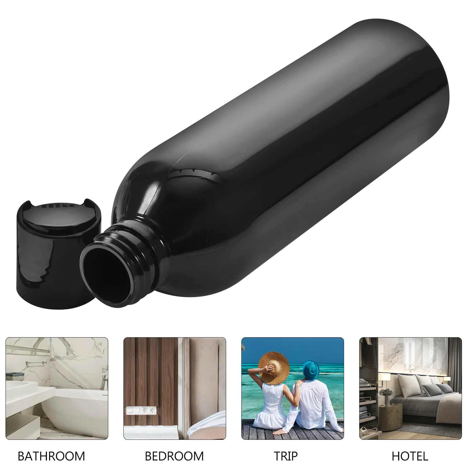 6 Stuks 250Ml Reizen Draagbare Lege Flessen Lekvrije Druk Cap Hervulbare Shampoo Lotion Dispenser Voor Outdoor Opslag