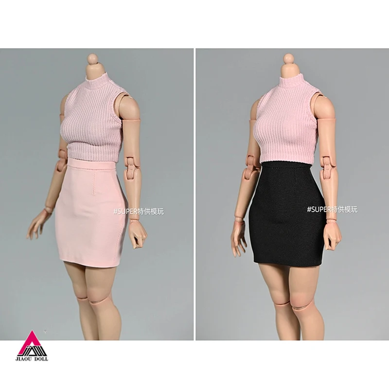 

1/6 Scale Female High Waist Short Skirt Wrap-around Dress Clothes Model Fit 12'' Female Soldier Action Figure Body Dolls