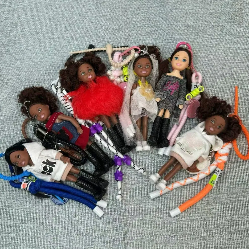 جديد لطيف دمية قلادة معلقة حلية DIY تغيير الملابس حقيبة سلسلة مفاتيح الديكور هدية #5