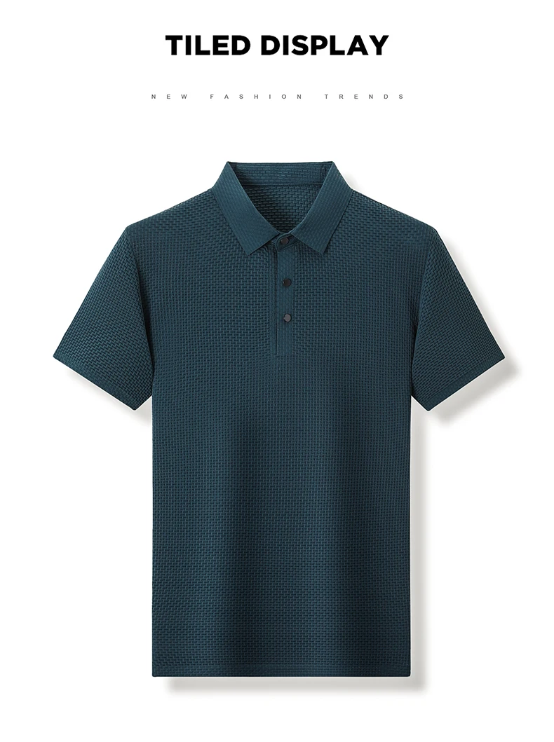 【Hochwertiges】M-4XL Sommer Neues Herren-Kurzarm-T-Shirt Cooles und atmungsaktives POLO-Shirt Business Casual Schweißabsorbierendes Oberteil – Detail 20
