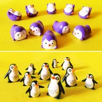 10 Pcs/pvc penguins/fantasyminiatures/cute animals/fairy garden gnome/moss terrarium decor/crafts/bonsai/figurine/diy supplies