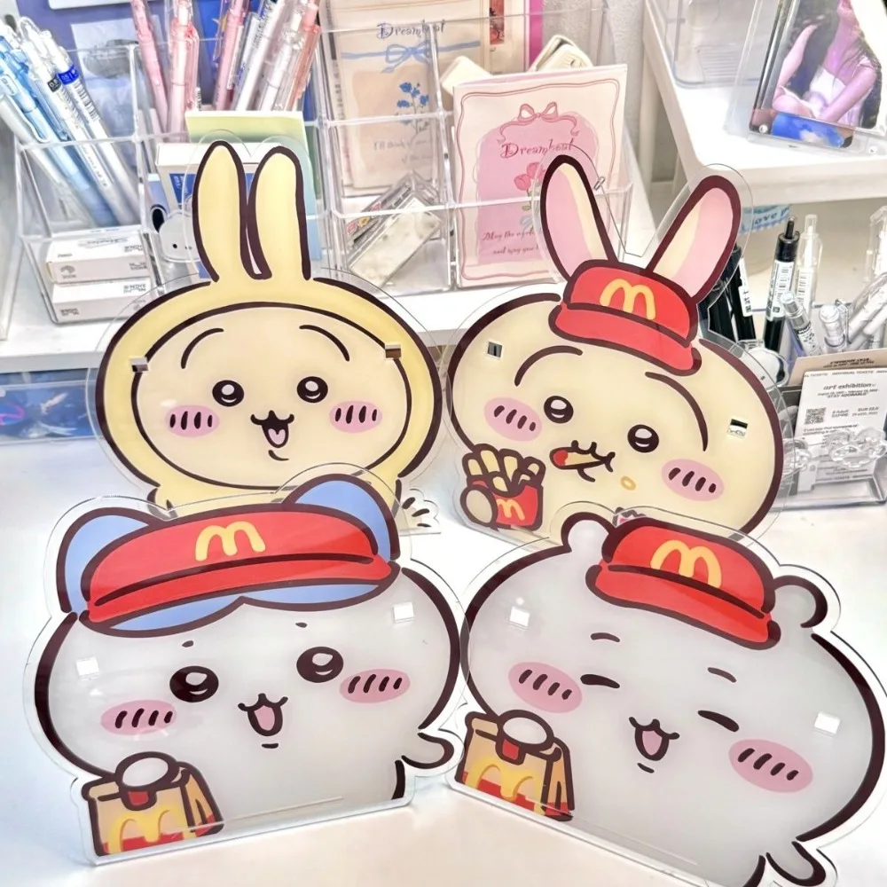 

Аниме мультяшная оправа для очков Chiikawas Usagi Hachiware акриловая оправа для очков со стоячим знаком украшение для рабочего стола милый стоячий бренд