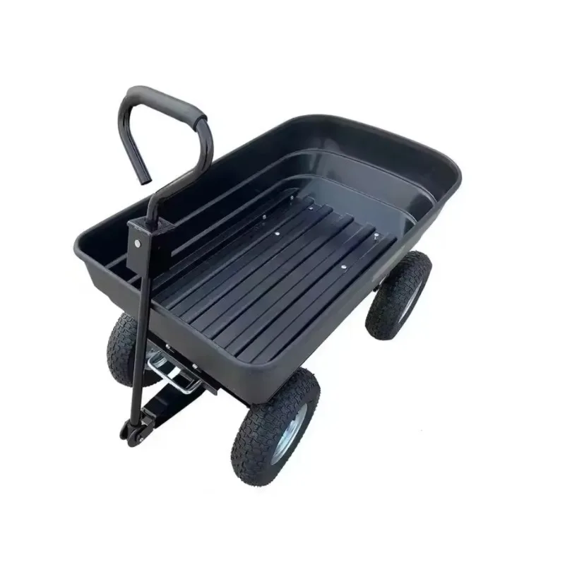 شاحنة مسطحة ذات 4 عجلات قابلة للطي، شاحنة قلابة للتعامل مع البضائع