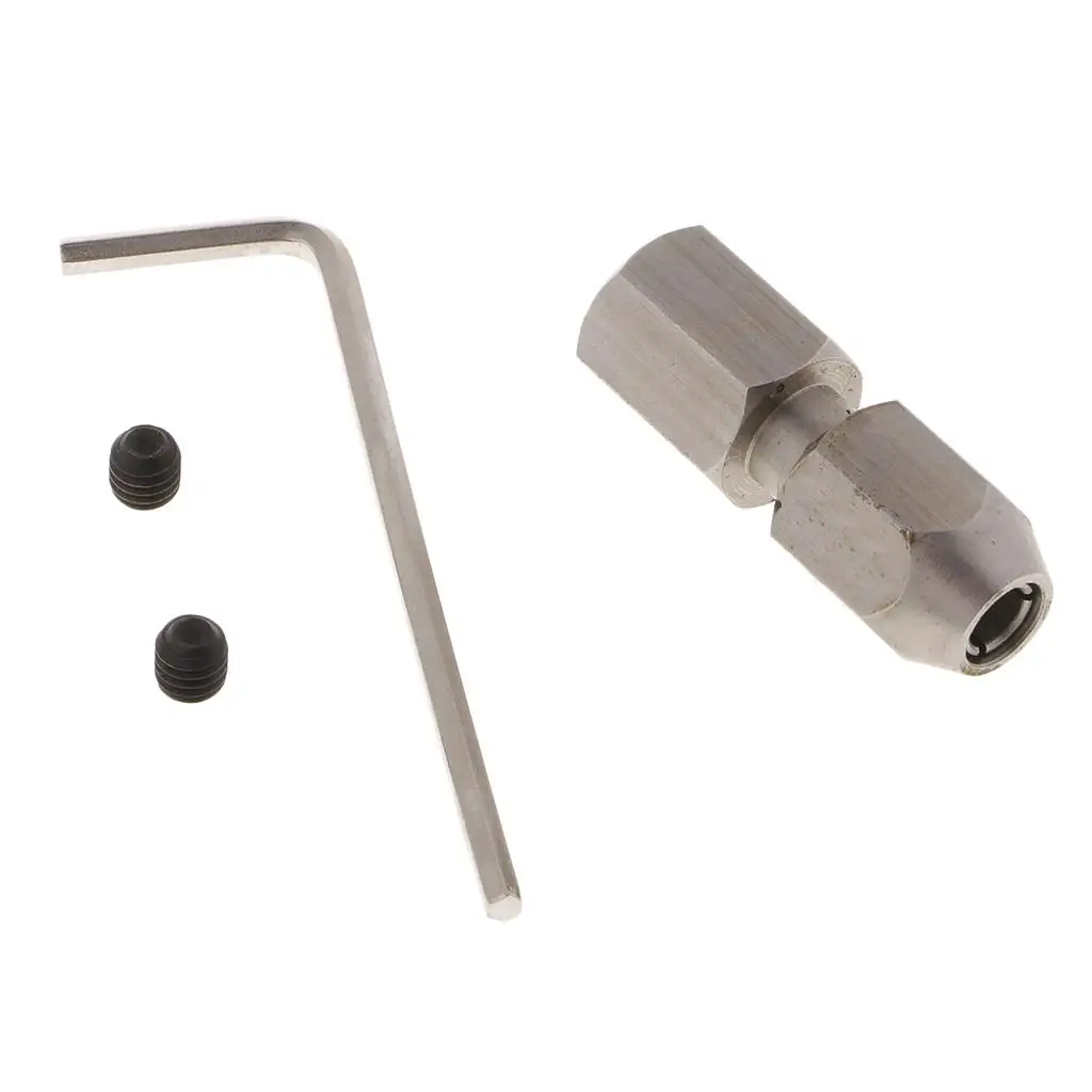RC Motor Coupler Silver Metal Shaft Chuck Flexible Shaft Component for Remote Control Boat Upgrade