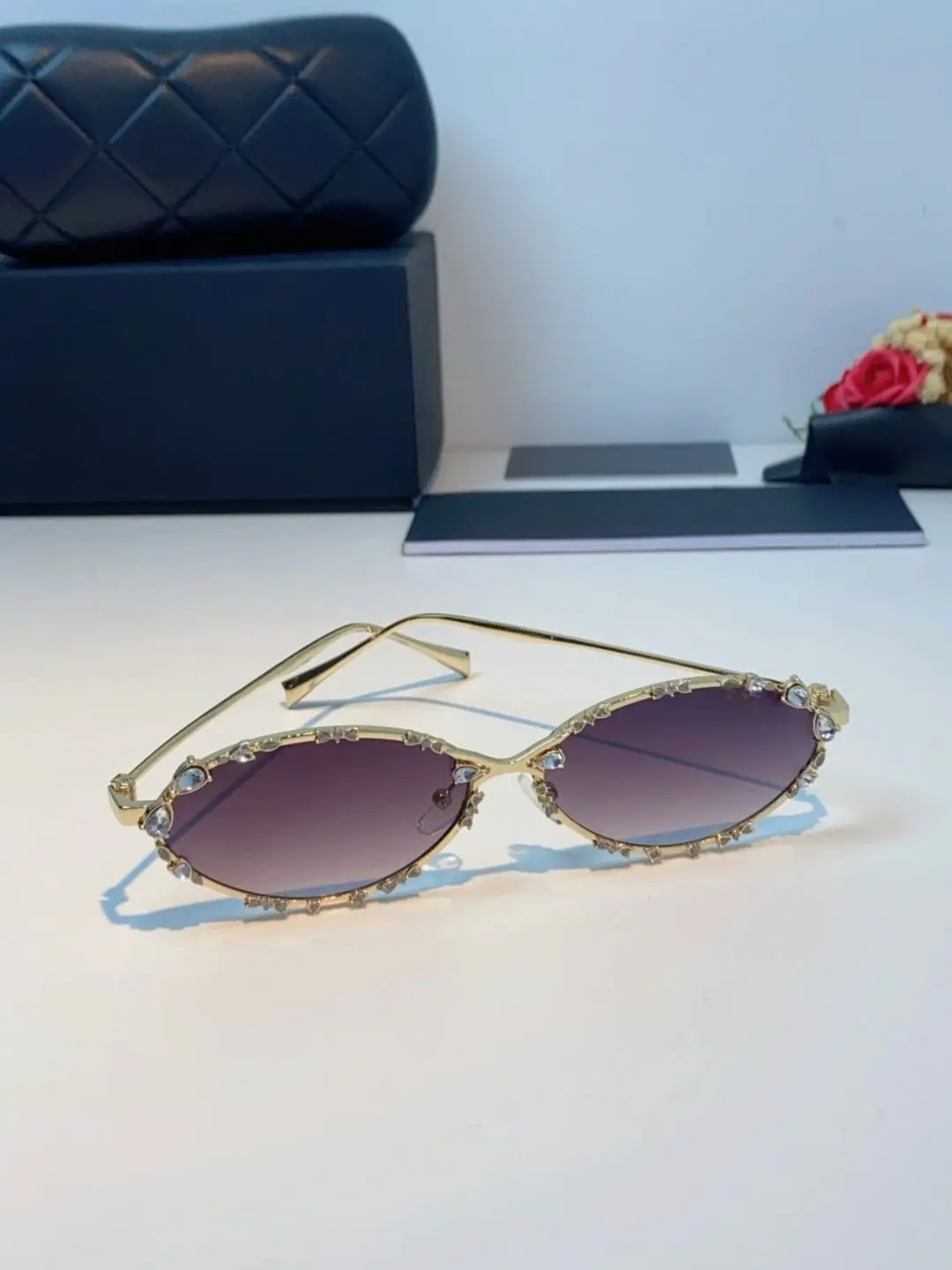 Gafas de Sol Geométricas con Degradado Morado, Ligeras, de Diseñador, Modernas, para Mujer, con Protección UV